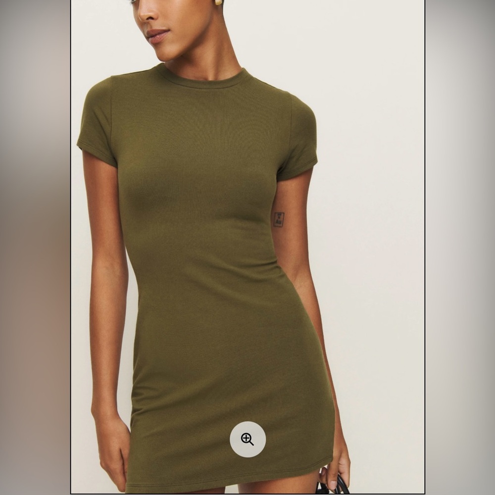 Reformation Nadia Knit Dress - Dark Olive